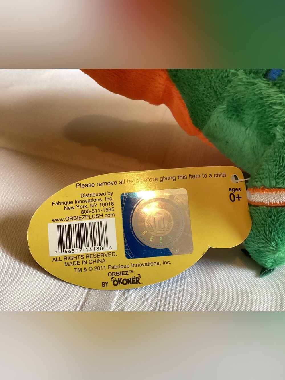 Florida Gators Orbiez Mascot (Albert) Plush Football NCAA 2011 - Picture 3 of 15